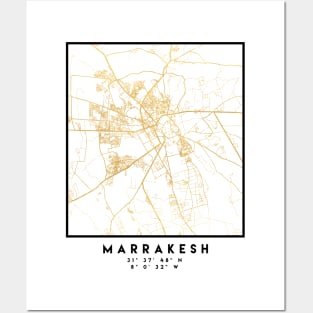 MARRAKESH MOROCCO CITY STREET MAP ART Posters and Art